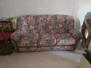 Sofá de 3 plazas con estampado floral