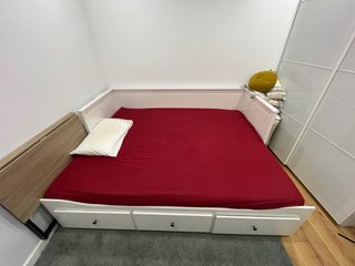 Diván IKEA Hemnes + Colchón Beige/Blanco