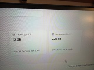 PC Gaming Lenovo legion RTX 3060 i5 16GB RAM2.28TB
