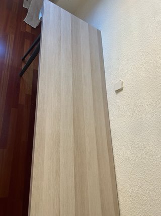 Escritorio Ikea Madera y Metal 200x65 Lagkapten