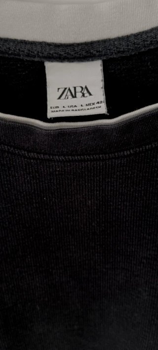 Jersey Zara Negro Manga Larga