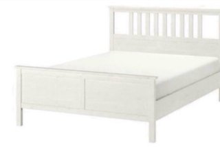 Cama de madera blanca Sin colchón