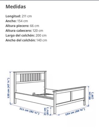 Cama de madera blanca Sin colchón