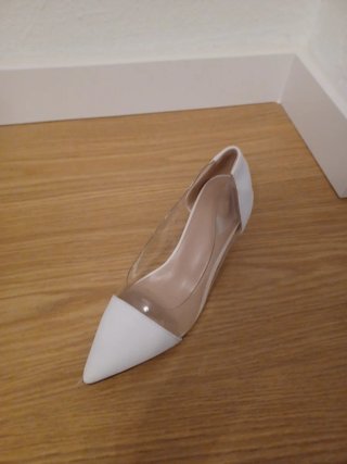Zapatos de fiesta blancos transparentes