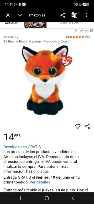 Ty Beanie Boo Zorro Meadow