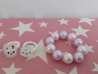 Anillos y pulsera infantil