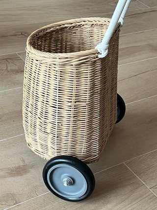 Carrito mimbre ninos