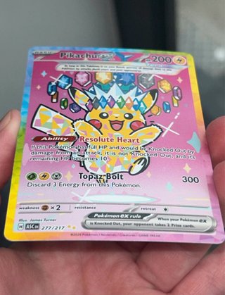 Carta Pokémon Pikachu EX 277/217 NM