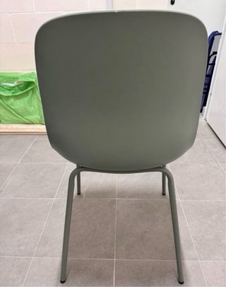 Set 4 sillas comedor plástico verdes