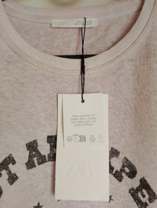 Camiseta rosa nueva Zara