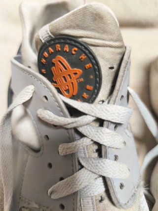 Zapatillas Nike Huarache Gris y Naranja