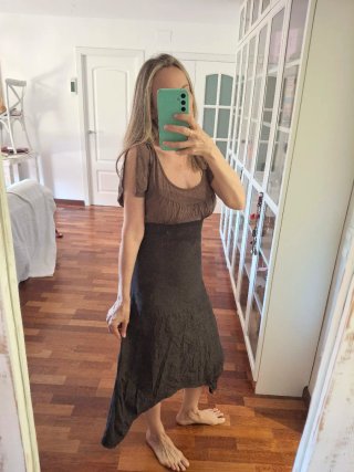 Vestido Zenspirit Talla Única Beige/Marrón
