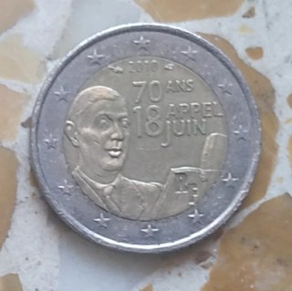 Moneta 2 euro - Francia 2010 "Appello De Gaulle"