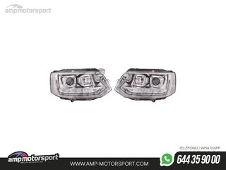 FAROS DELANTEROS LUZ DIURNA LED REAL DRL PARA VOLKSWAGEN TRANSPORTER T5 2010-2015