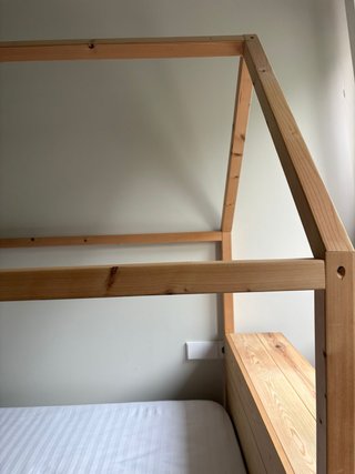 CAMA CASITA CON CAJÓN NIDO Y COLCHÓN NIDO