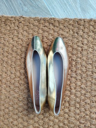 Bailarinas metalizadas rosa/dorado