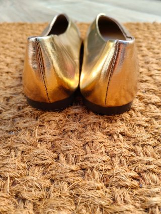 Bailarinas metalizadas rosa/dorado