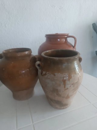 3 Cántaros de Barro Antiguos