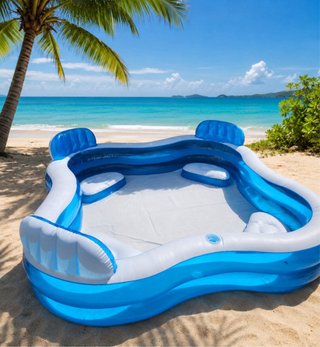 Piscina Hinchable Creative Kids Azul/Blanco