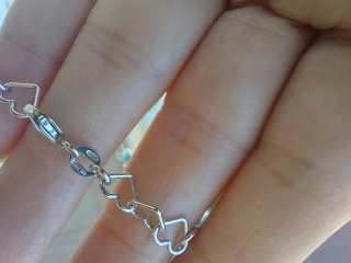 Bracciale Cuore Cristallo Azzurro Argento 925
