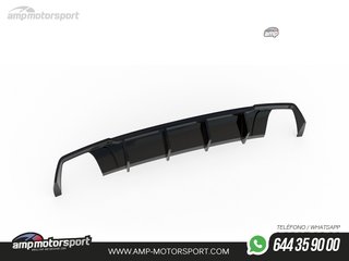 DIFUSOR TRASERO SEAT LEON 5F 2017-2020 NEGRO MATE
