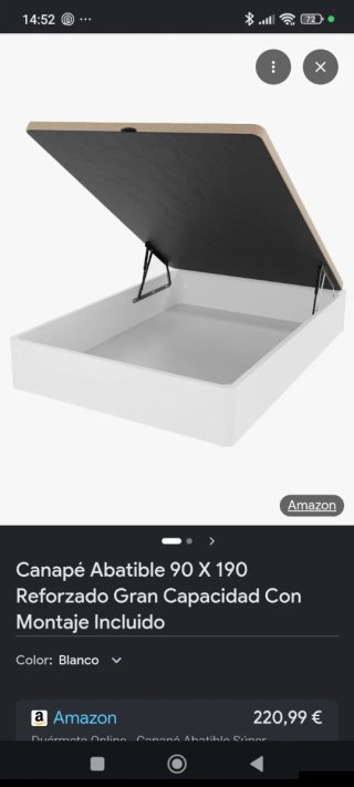 Canapé Abatible 90x190 Reforzado No es de Amazon
