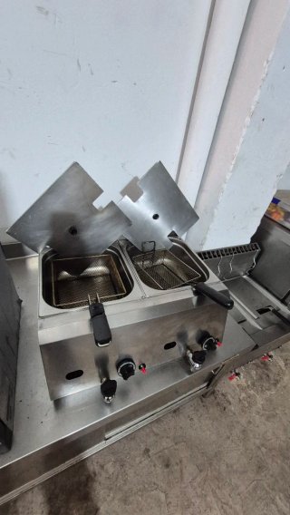 Freidora doble acero inoxidable