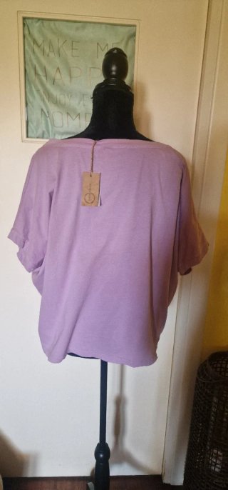 T-shirt glicine over taglia unica