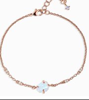 Pulsera mineral natural oro rosa 925