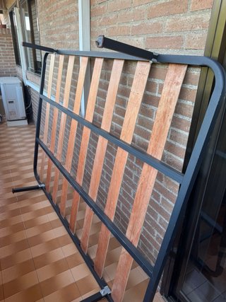 Somier 135cm Metal y Madera