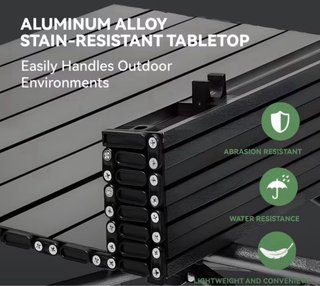 Mesa plegable aluminio SIN CESTO!!