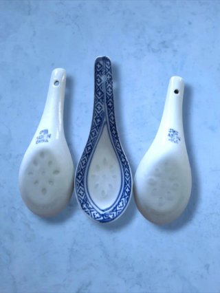 Set 3 Cucchiai Porcellana Mun Shou