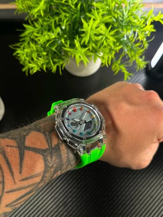 Reloj G-Shock Transparente y Verde