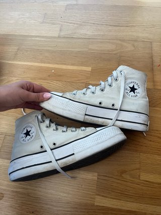 Converse plataforma blancas talla 37