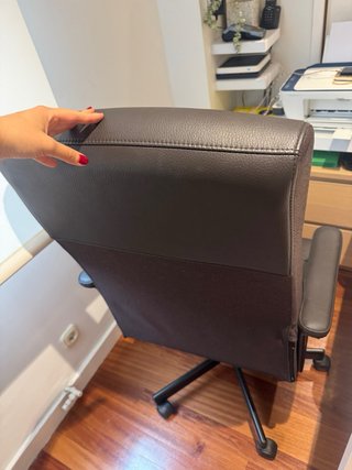 Silla de oficina marrón 2 unidades