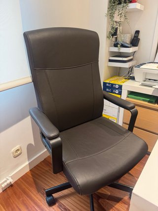 Silla de oficina marrón 2 unidades