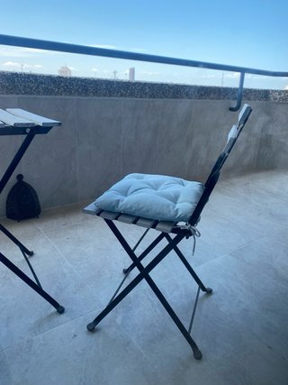 Conjunto mesa y 2 sillas terraza