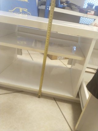 Mesa TV 2 cajones blanca