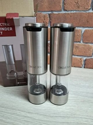 Juego de 2 molinillos de sal y pimienta eléctricos