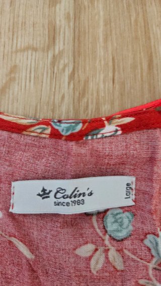 Vestido floral rojo Colin's talla L