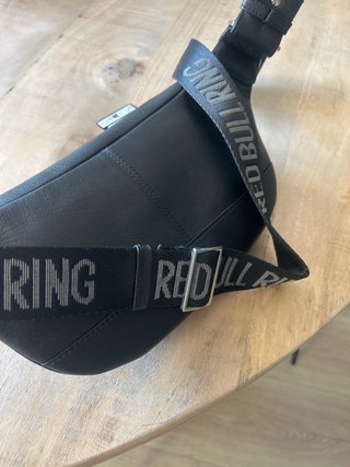Borsa a spalla in pelle Red Bull nera