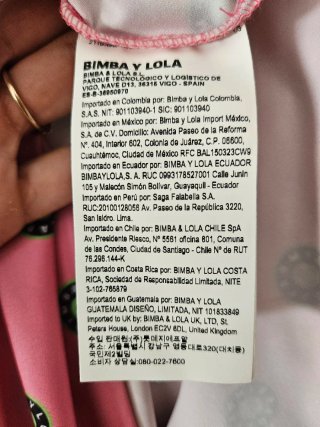 Vestido Bimba y Lola rosa estampado M