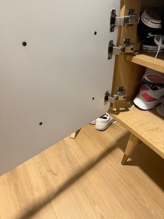 Mueble TV/Zapatero Moderno Madera y Blanco