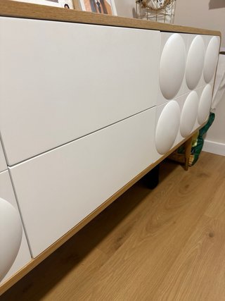 Mueble TV/Zapatero Moderno Madera y Blanco