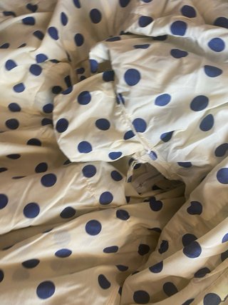 Traje de flamenca beige y azul