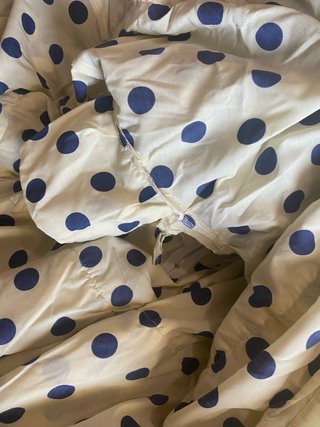 Traje de flamenca beige y azul