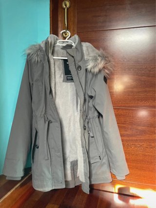 Chaqueta Hollister Gris Mujer