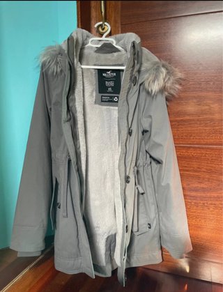Chaqueta Hollister Gris Mujer