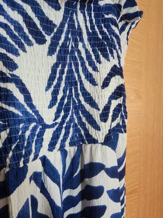 Vestido H&M floral azul y blanco Talla M