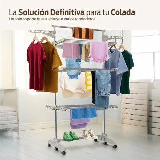 Tendedero Vertical Plegable 5 Niveles 40 kg